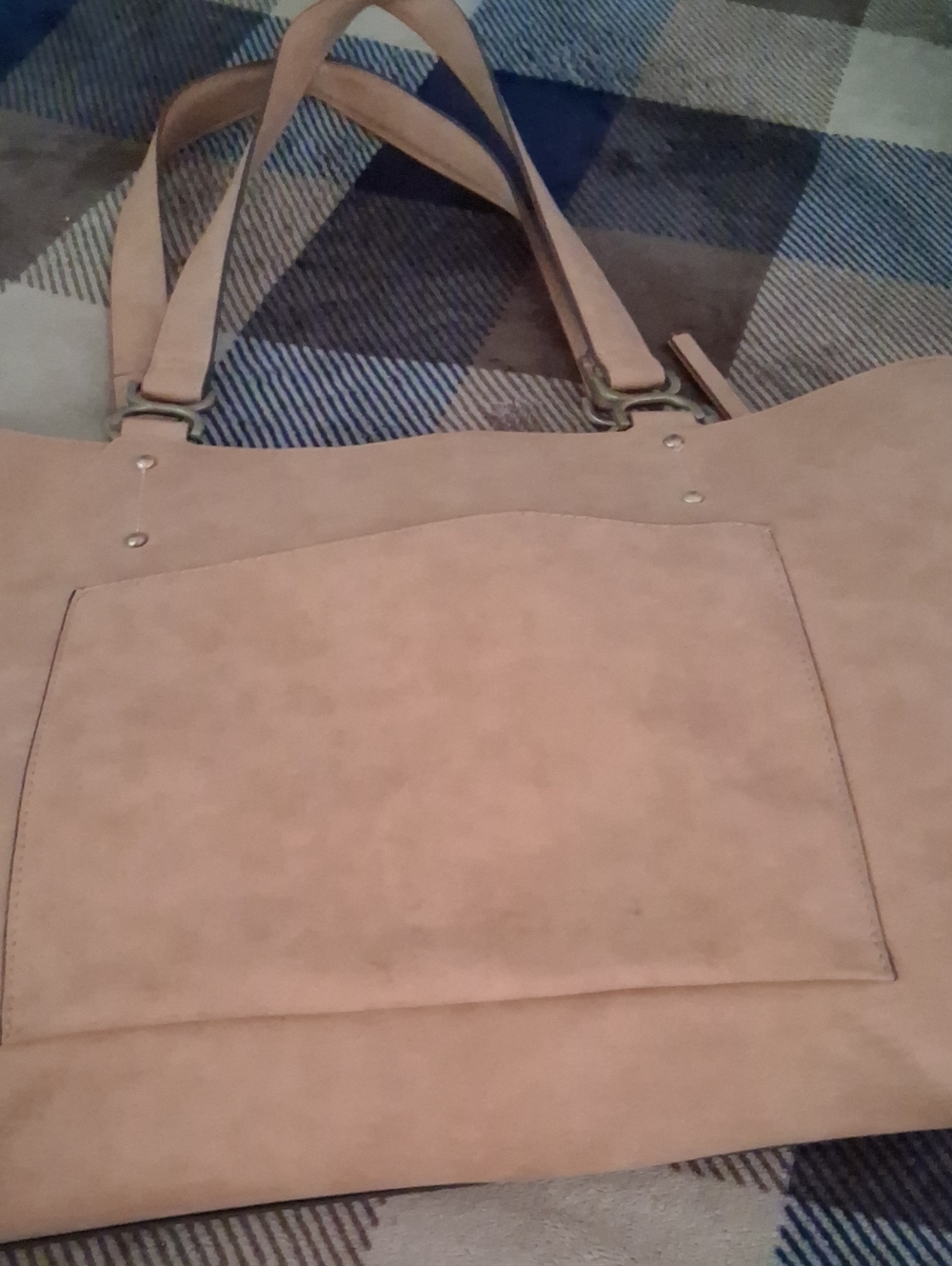 Classic Beige Suede Tote Bag - Women